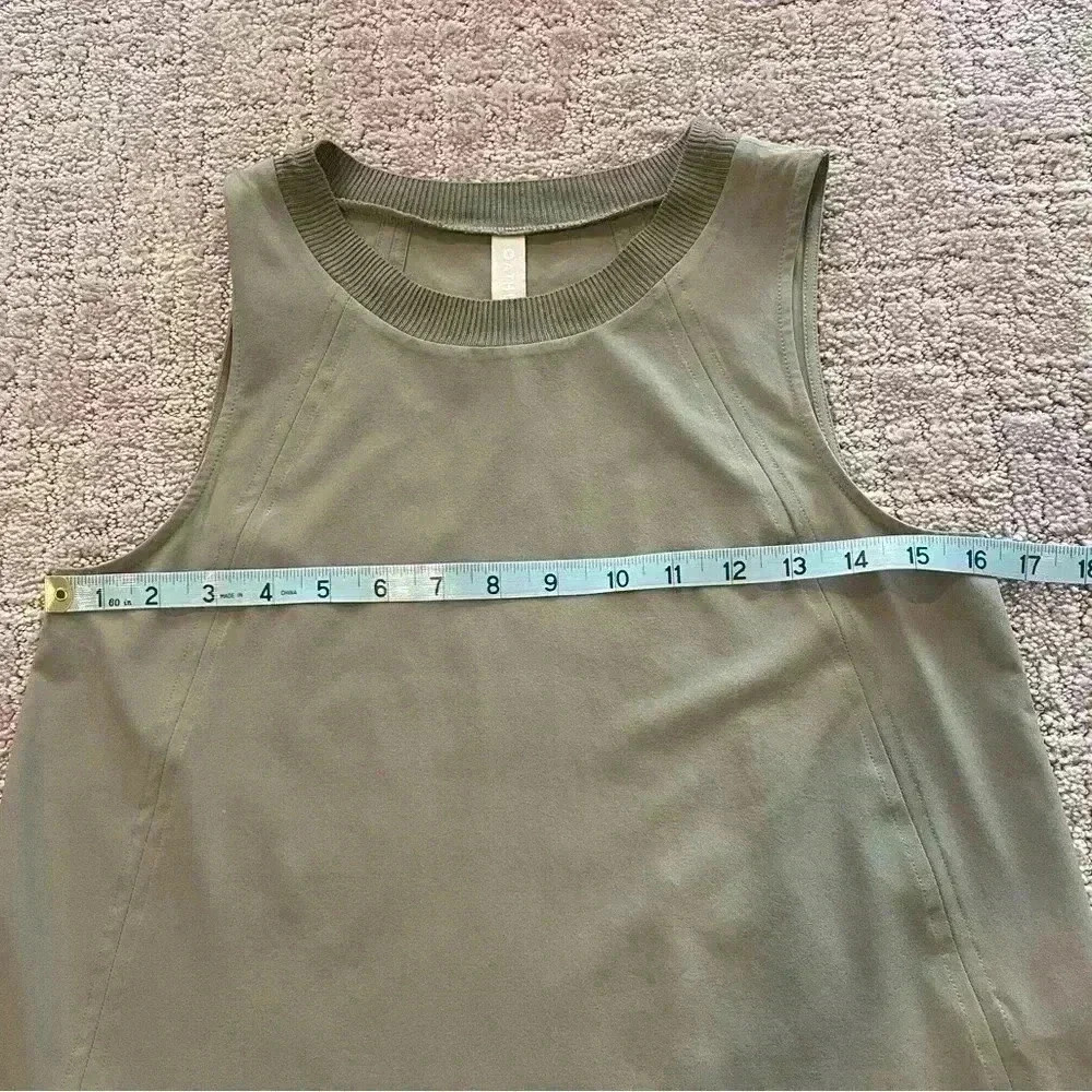 ATHLETA Zephyr Tank Top Laurel Olive Green | Size XXS, Crew Neck, Relaxed Fit - Picture 8 of 11